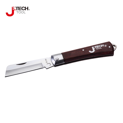 捷科（JETECH）EK-8B 弧刃木柄電工刀